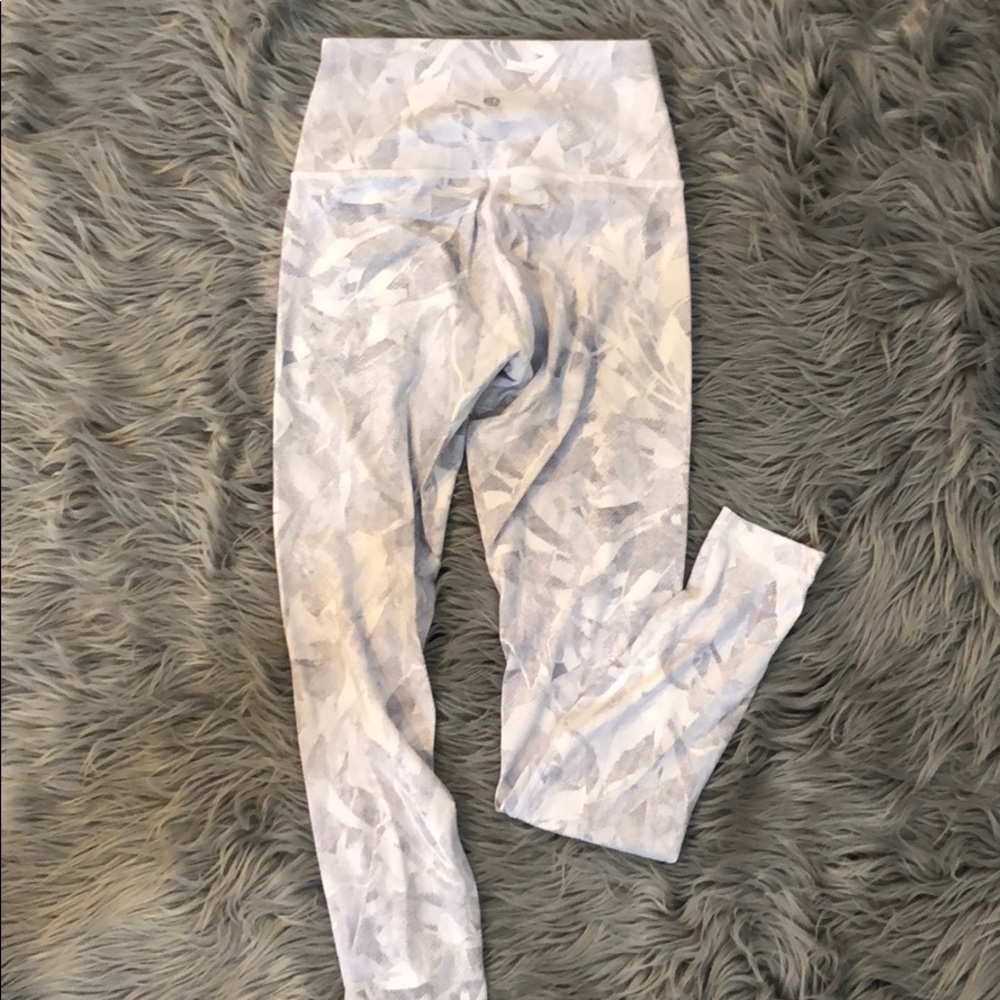 lululemon athletica White and Gray Leggings
